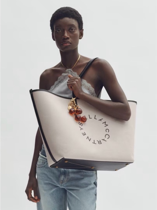 Stella McCartney Handbags - H&M x Stella McCartney Cream Canvas Tote with Black Trim- NEW